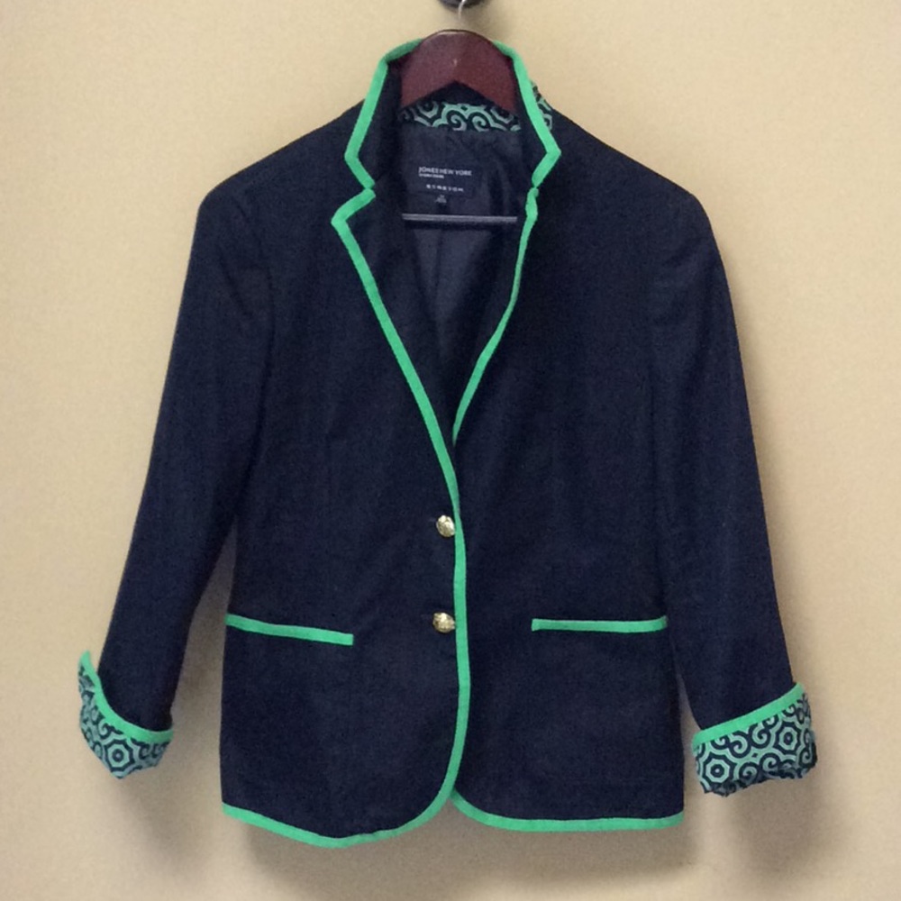 🔥Preppy JONES NEW YORK Signature Indigo Jacket 10